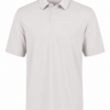 White Short-Sleeve Polo Shirt with Ribbed Collar