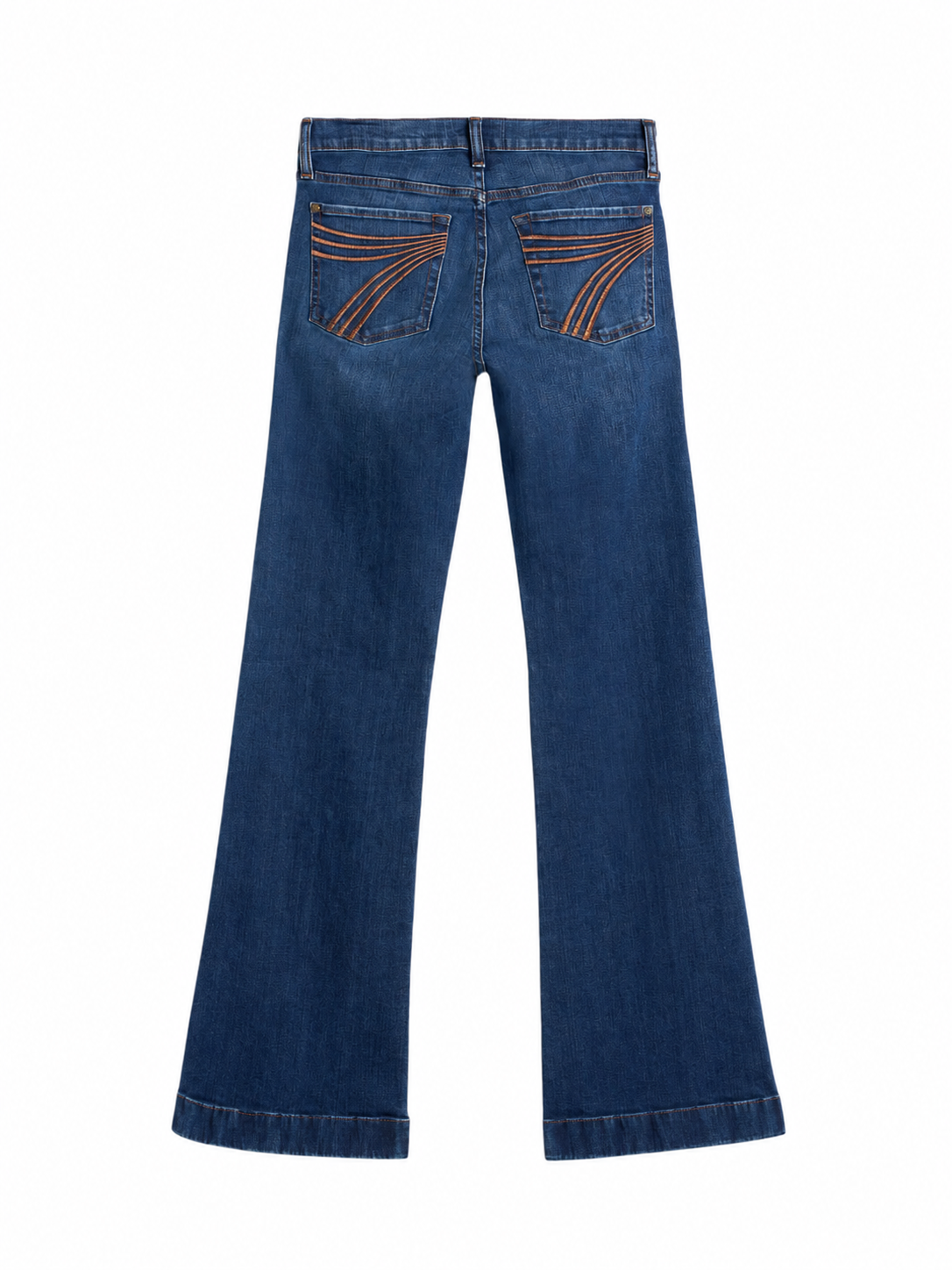 Dark Indigo High-Rise Wide-Leg Flare Jeans