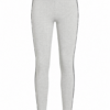 Light Heather Gray High-Waist Leggings with Contrast Side Piping