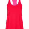 Red Sleeveless Racerback Athletic Dress with Pink Trim