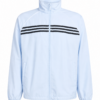 Light Blue Full-Zip Track Jacket with Black Chest Stripes