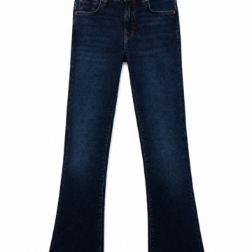 Dark Indigo High-Rise Bell-Bottom Flare Jeans