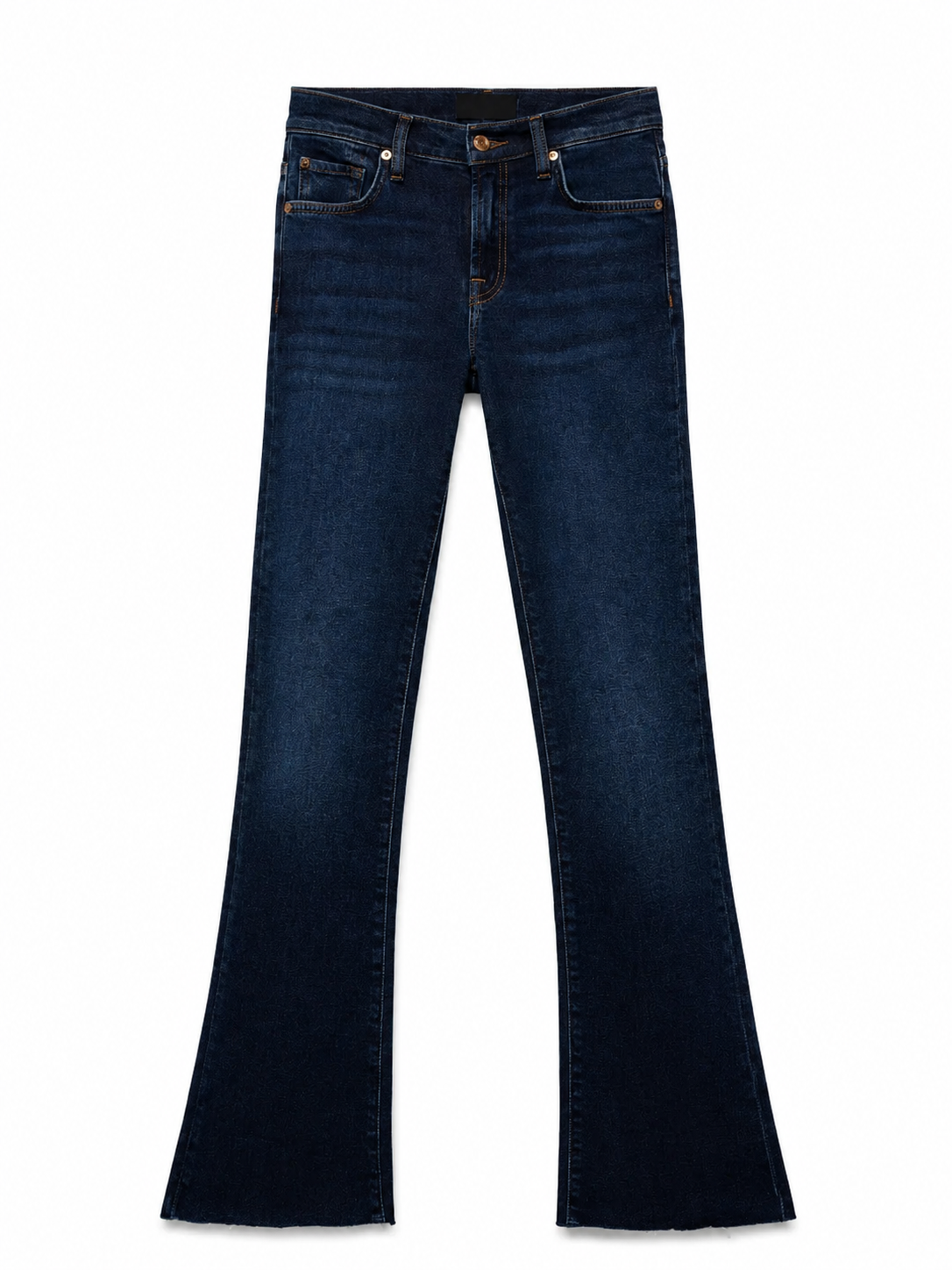 Dark Indigo High-Rise Bell-Bottom Flare Jeans